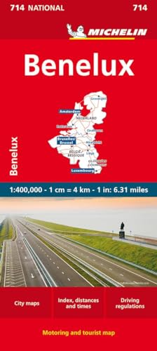 Michelin Benelux: Straßen- und Tourismuskarte; Auflage 2022 (MICHELIN Nationalkarten)